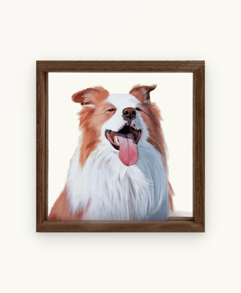 Personalized single-layer glass pet portrait