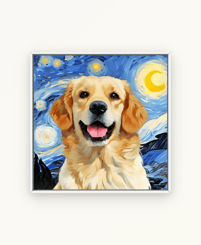 Artful Adventure custom pet portrait with artistic style