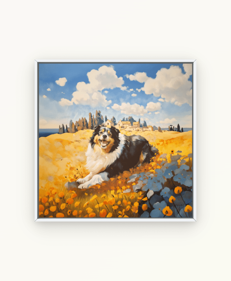 A Journey into Nature – custom pet portrait with scenic background