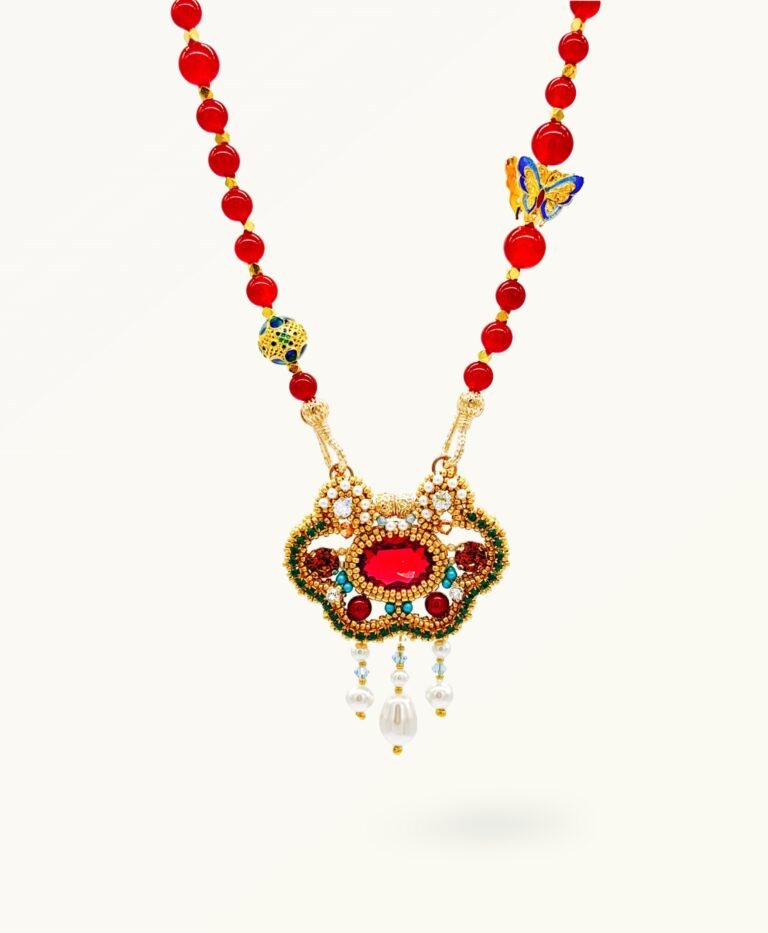 Protective pet owner necklace with amulet design